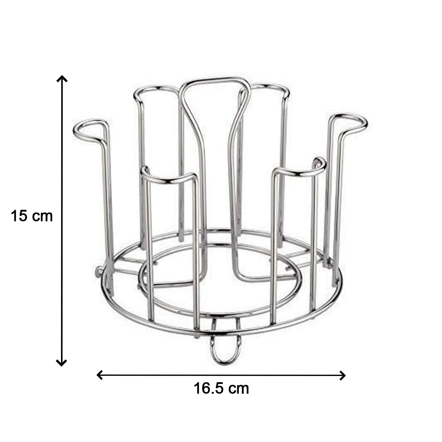 SS Round Glass Stand used for holding sensitive glasses and all present in all kinds of kitchens of official and household places etc. - infinityexculsivestore.com