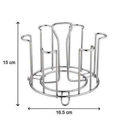 SS Round Glass Stand used for holding sensitive glasses and all present in all kinds of kitchens of official and household places etc. - infinityexculsivestore.com