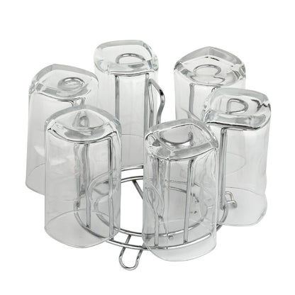 SS Round Glass Stand used for holding sensitive glasses and all present in all kinds of kitchens of official and household places etc. - infinityexculsivestore.com
