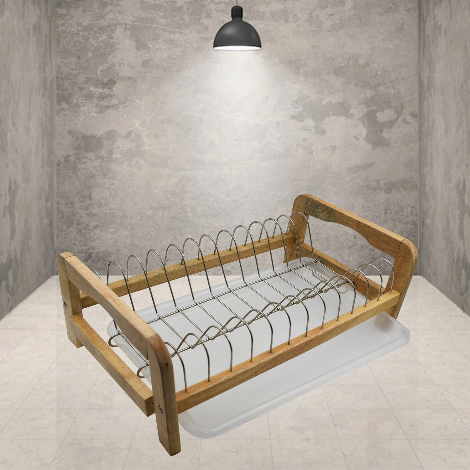 STAINLESS STEEL DRAIN BOWL STORAGE RACK HOLDER PLATE DISH CUTLERY CUP RACK WITH TRAY KITCHEN SHELF STAND - infinityexculsivestore.com