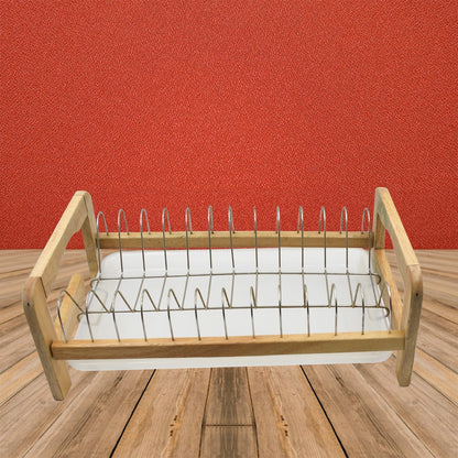 STAINLESS STEEL DRAIN BOWL STORAGE RACK HOLDER PLATE DISH CUTLERY CUP RACK WITH TRAY KITCHEN SHELF STAND - infinityexculsivestore.com