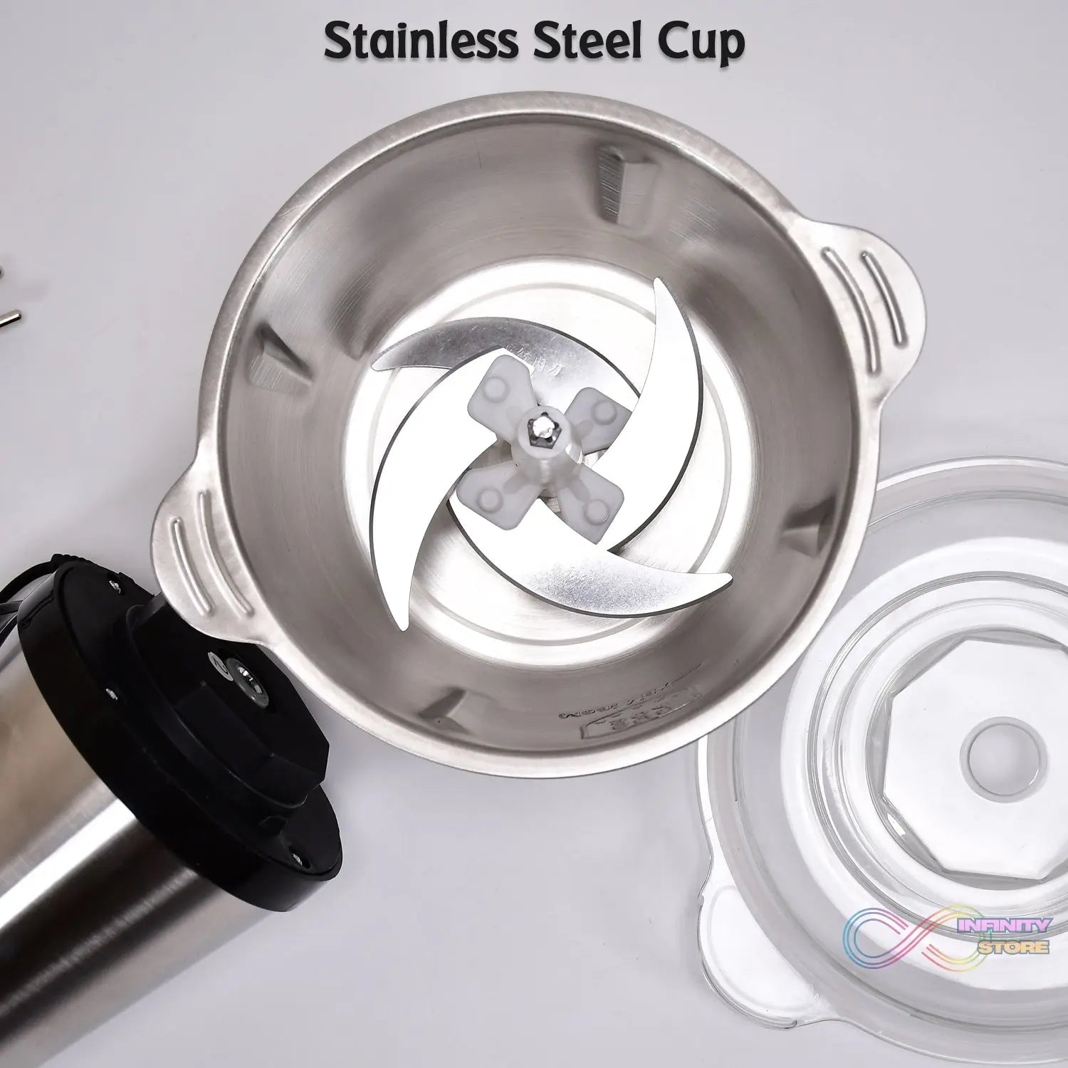 STAINLESS STEEL ELECTRIC MEAT GRINDERS WITH BOWL HEAVY FOR KITCHEN FOOD CHOPPER, MEAT, VEGETABLES, ONION , GARLIC SLICER DICER, FRUIT & NUTS BLENDER (2L, 250WATTS) - infinityexculsivestore.com