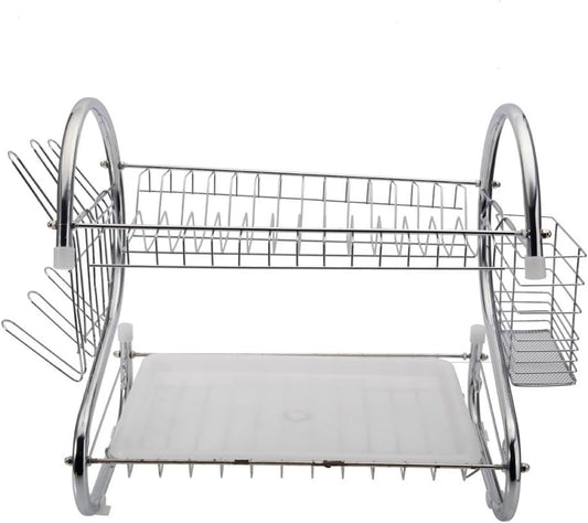 STAINLESS STEEL RECTANGLE DISH DRAINER RACK / BASKET WITH DRIP TRAY - infinityexculsivestore.com