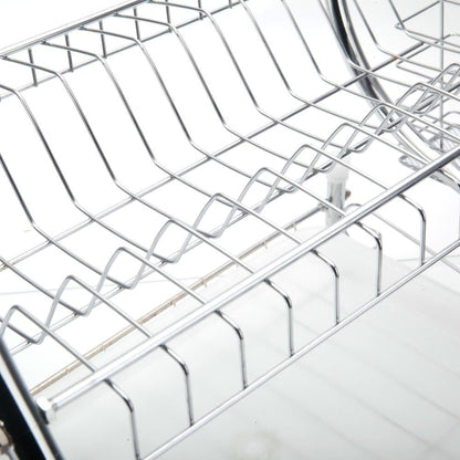 STAINLESS STEEL RECTANGLE DISH DRAINER RACK / BASKET WITH DRIP TRAY - infinityexculsivestore.com