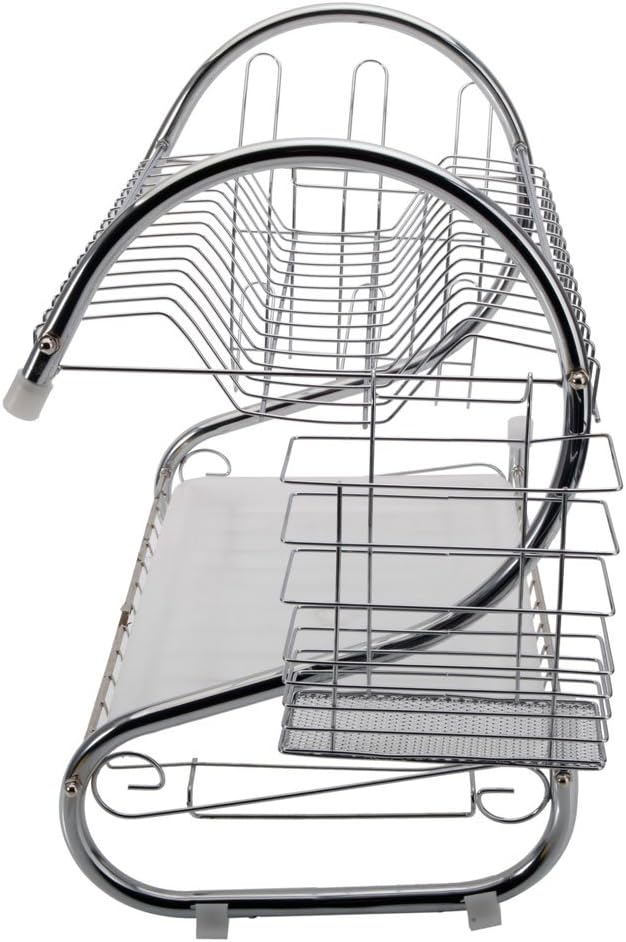 STAINLESS STEEL RECTANGLE DISH DRAINER RACK / BASKET WITH DRIP TRAY - infinityexculsivestore.com
