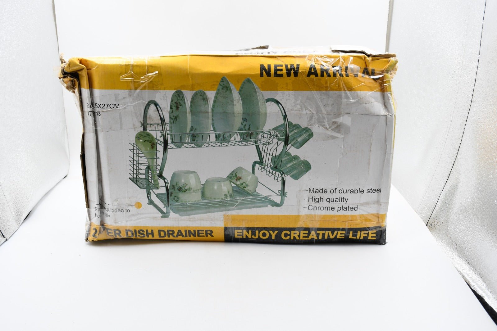 STAINLESS STEEL RECTANGLE DISH DRAINER RACK / BASKET WITH DRIP TRAY - infinityexculsivestore.com