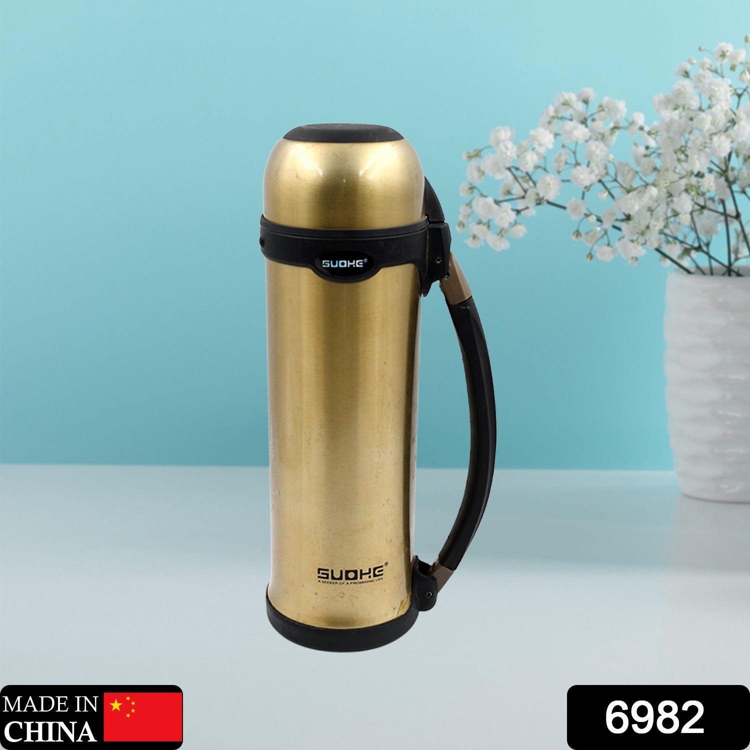 STAINLESS STEEL THERMOS WATER BOTTLE | 24 HOURS HOT AND COLD | EASY TO CARRY | RUST & LEAK PROOF | TEA | COFFEE | OFFICE| GYM | HOME | KITCHEN - infinityexculsivestore.com