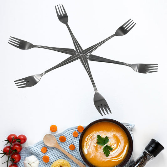 STEEL FORKS SET OF 6 - FORK SET FOR HOME AND KITCHEN FORK HIGH QUALITY PREMIUM FORK SET (6 PC SET ) - infinityexculsivestore.com