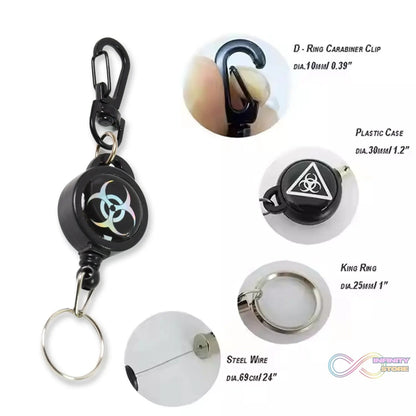 Safety Anti - Lost Retractable Key Chain (1 Pc / Small) - infinityexculsivestore.com