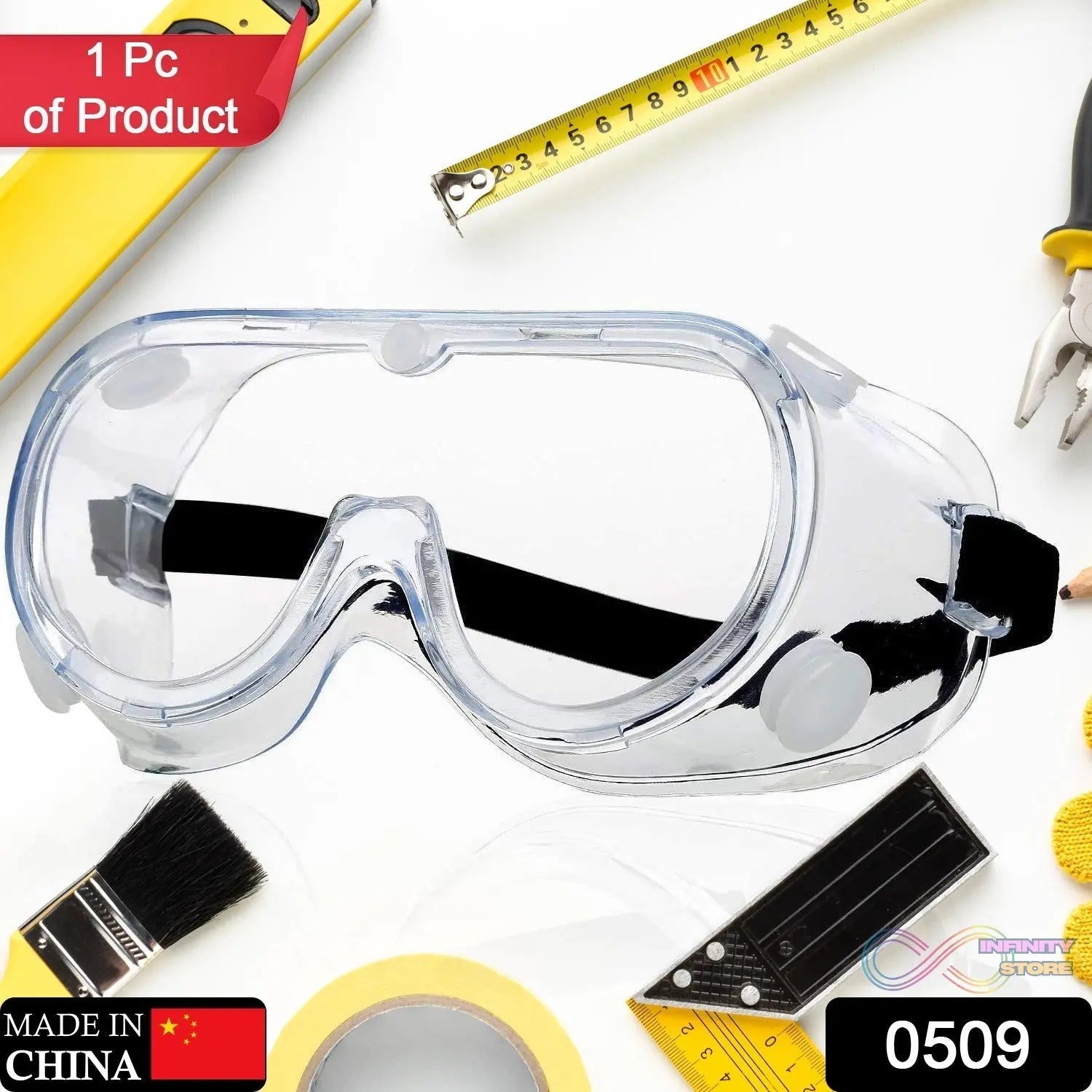 Safety Goggles, Technic Safety Goggles Protection for Classroom Home & Workplace Prevent The Impact of Dust Droplets Gas Protection Glass - infinityexculsivestore.com