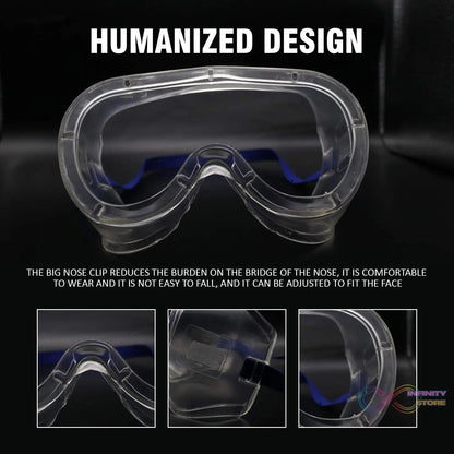 Safety Goggles, Technic Safety Goggles Protection for Classroom Home & Workplace Prevent The Impact of Dust Droplets Gas Protection Glass - infinityexculsivestore.com