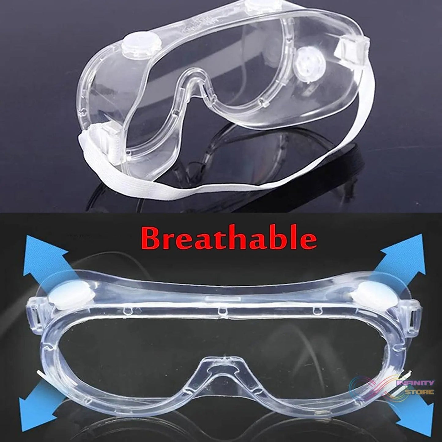 Safety Goggles, Technic Safety Goggles Protection for Classroom Home & Workplace Prevent The Impact of Dust Droplets Gas Protection Glass - infinityexculsivestore.com