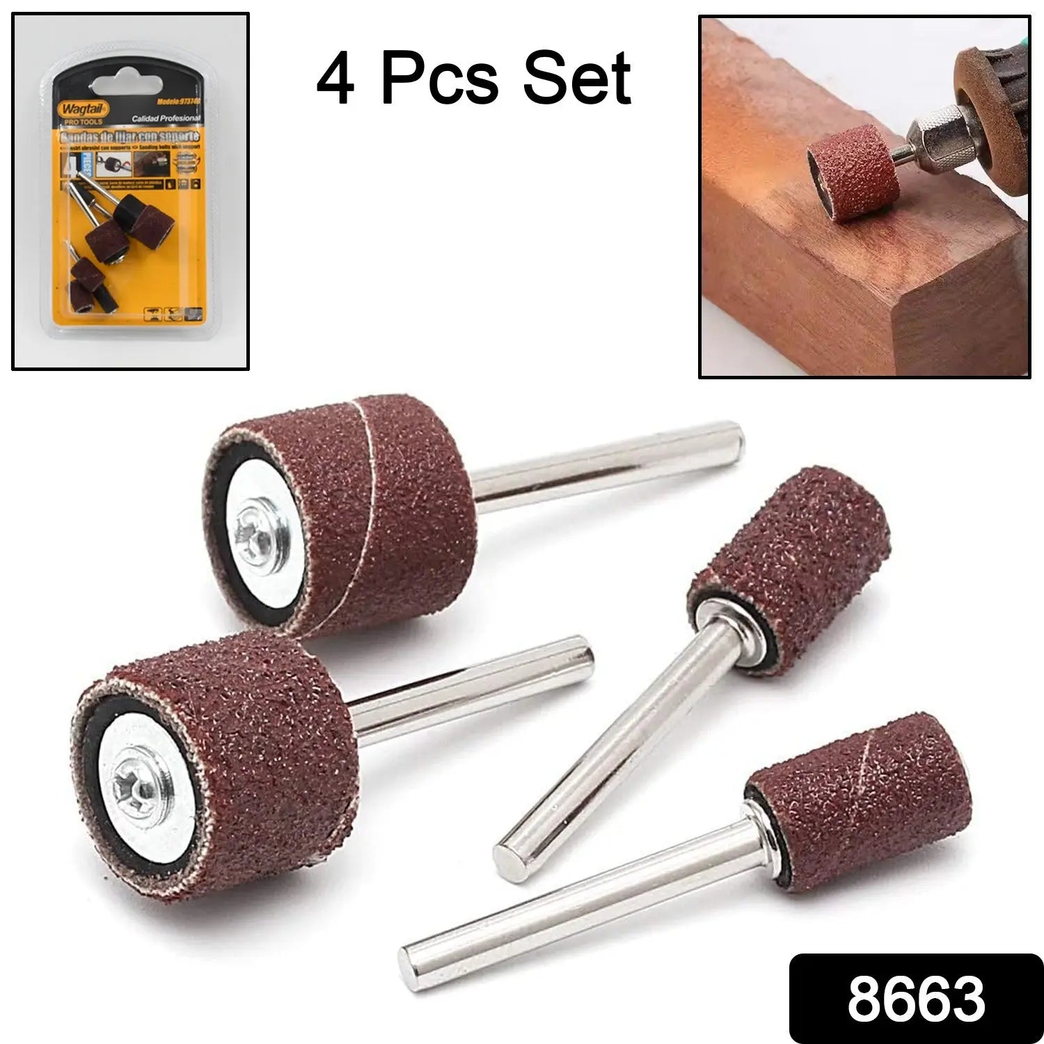 Sanding Band Drum Sleeves Mandrels for Dremel Rotary Tool (4 Pcs Set) - infinityexculsivestore.com