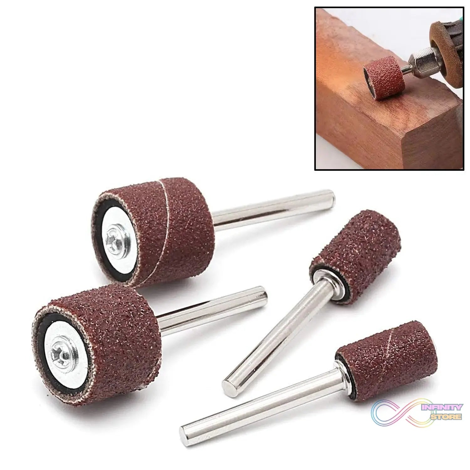 Sanding Band Drum Sleeves Mandrels for Dremel Rotary Tool (4 Pcs Set) - infinityexculsivestore.com