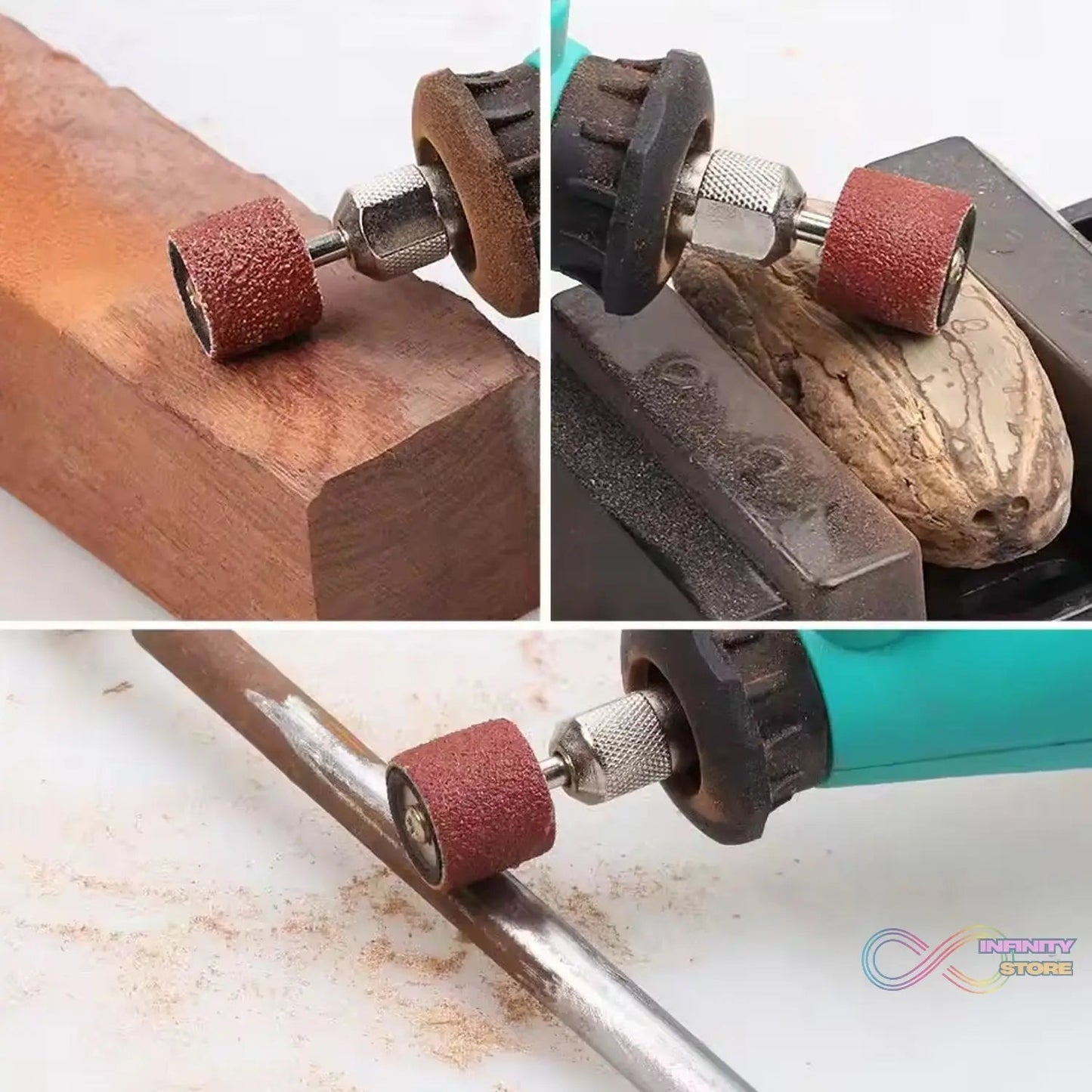 Sanding Band Drum Sleeves Mandrels for Dremel Rotary Tool (4 Pcs Set) - infinityexculsivestore.com