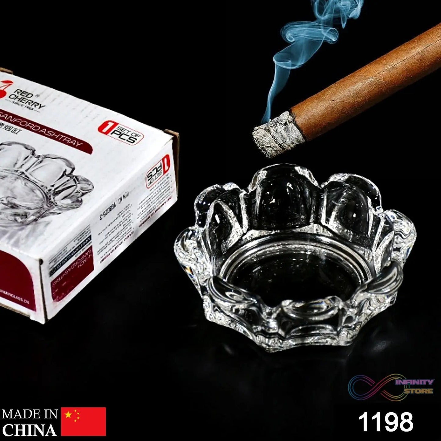Sanford Round Cigar & Cigarette Ashtray for Home/Office Decor - infinityexculsivestore.com