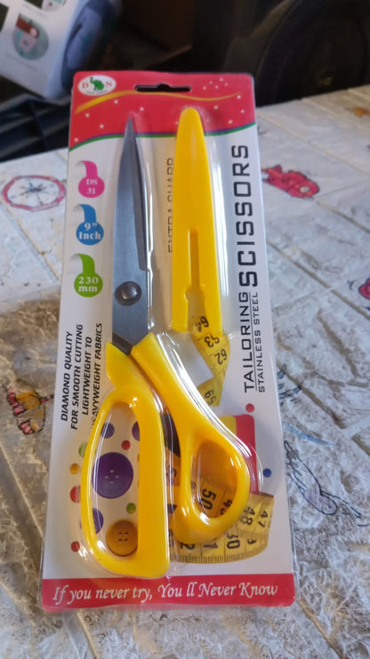 Scissors for craft work paper cutter Scissor stainless steel All Purpose Ergonomic Comfort Grip Office Scissors Craft Shears Sharp Scissors (9 Inch) - infinityexculsivestore.com