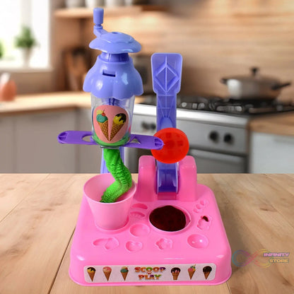 Scoop and Play Set, Color Dough for Kids Play Toys, Ice Cream Maker Machine (36 Pcs Set) - infinityexculsivestore.com