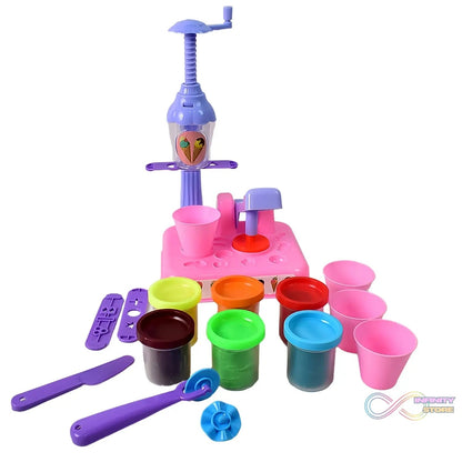 Scoop and Play Set, Color Dough for Kids Play Toys, Ice Cream Maker Machine (36 Pcs Set) - infinityexculsivestore.com