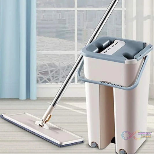 Scratch Cleaning MOP with 2 in 1 SELF Clean WASH Dry Hands Free Flat Mop - infinityexculsivestore.com