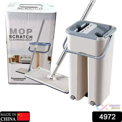 Scratch Cleaning MOP with 2 in 1 SELF Clean WASH Dry Hands Free Flat Mop - infinityexculsivestore.com
