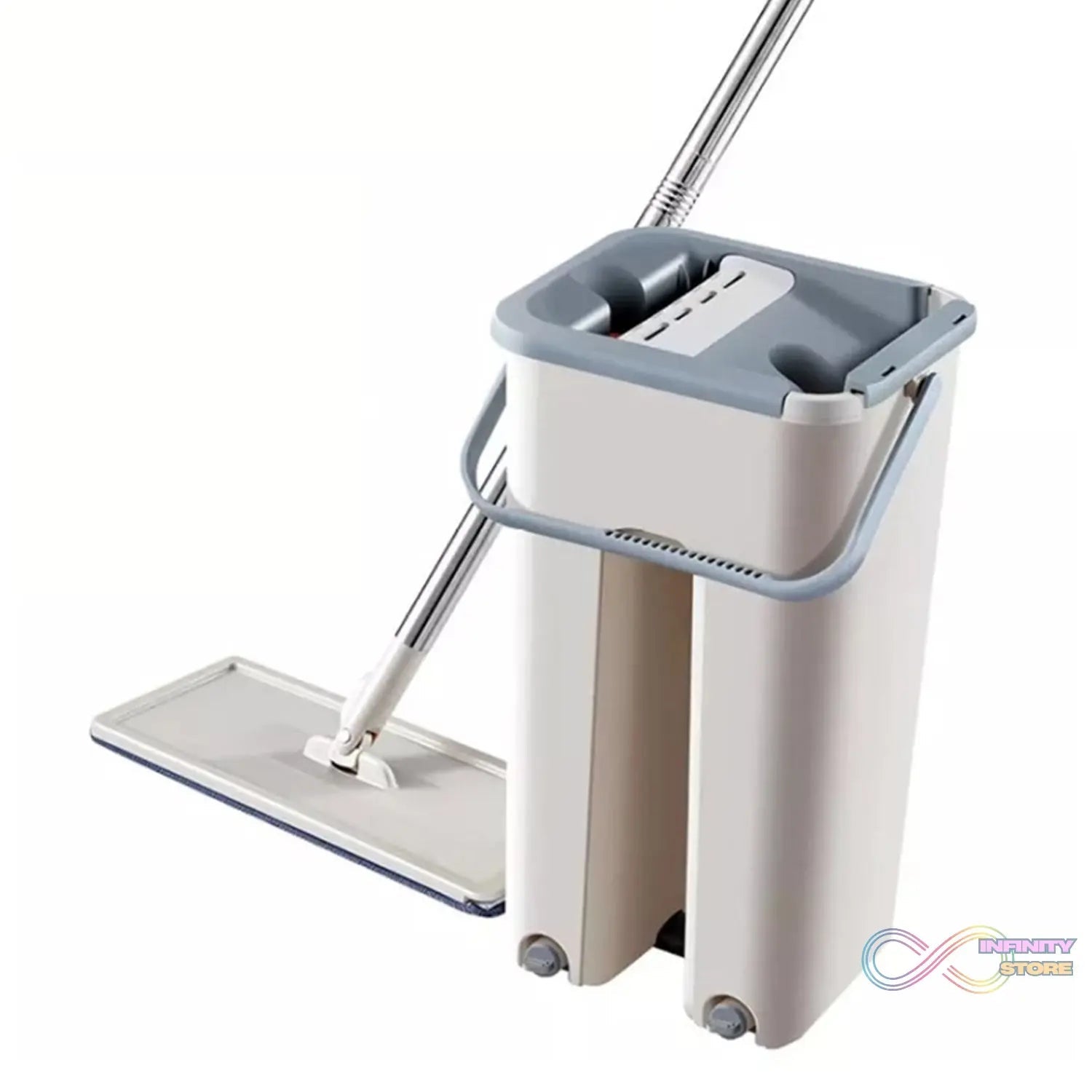 Scratch Cleaning MOP with 2 in 1 SELF Clean WASH Dry Hands Free Flat Mop - infinityexculsivestore.com