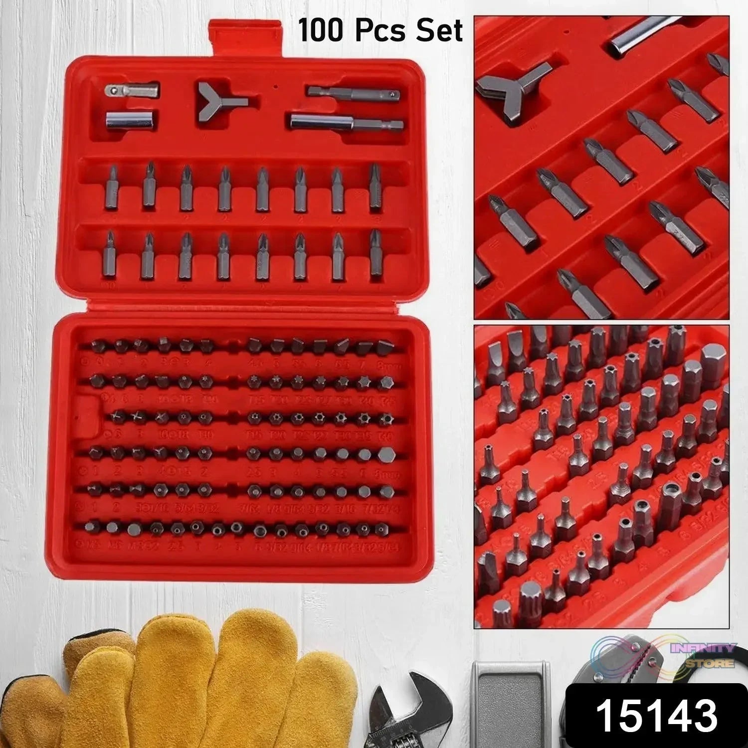 Screwdriver Bit Set with Box Tools (100pcs Set) - infinityexculsivestore.com