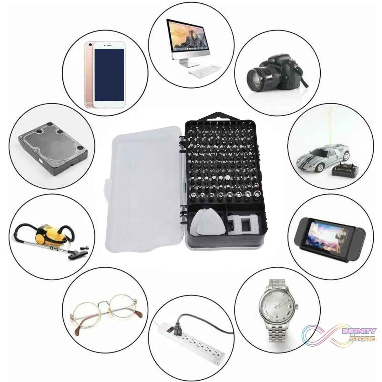 Screwdriver Electronic Laptop, Mobile Repair Tool Kit (117 Pcs Set) - infinityexculsivestore.com