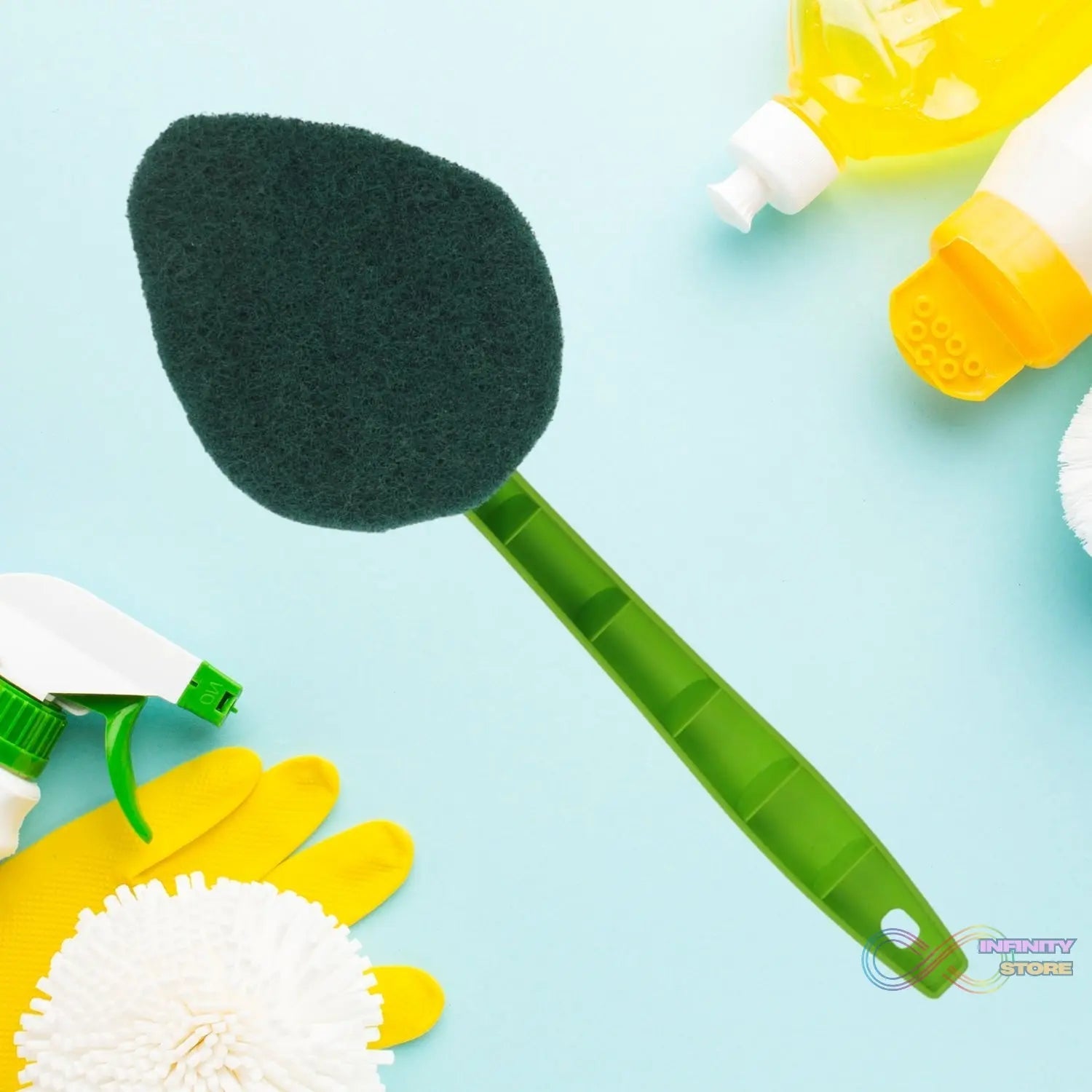 Scrubber Hockey with Long Handle (1 Pc) - infinityexculsivestore.com