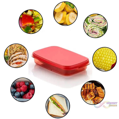 Seal rectangular lunch box with 2 containers