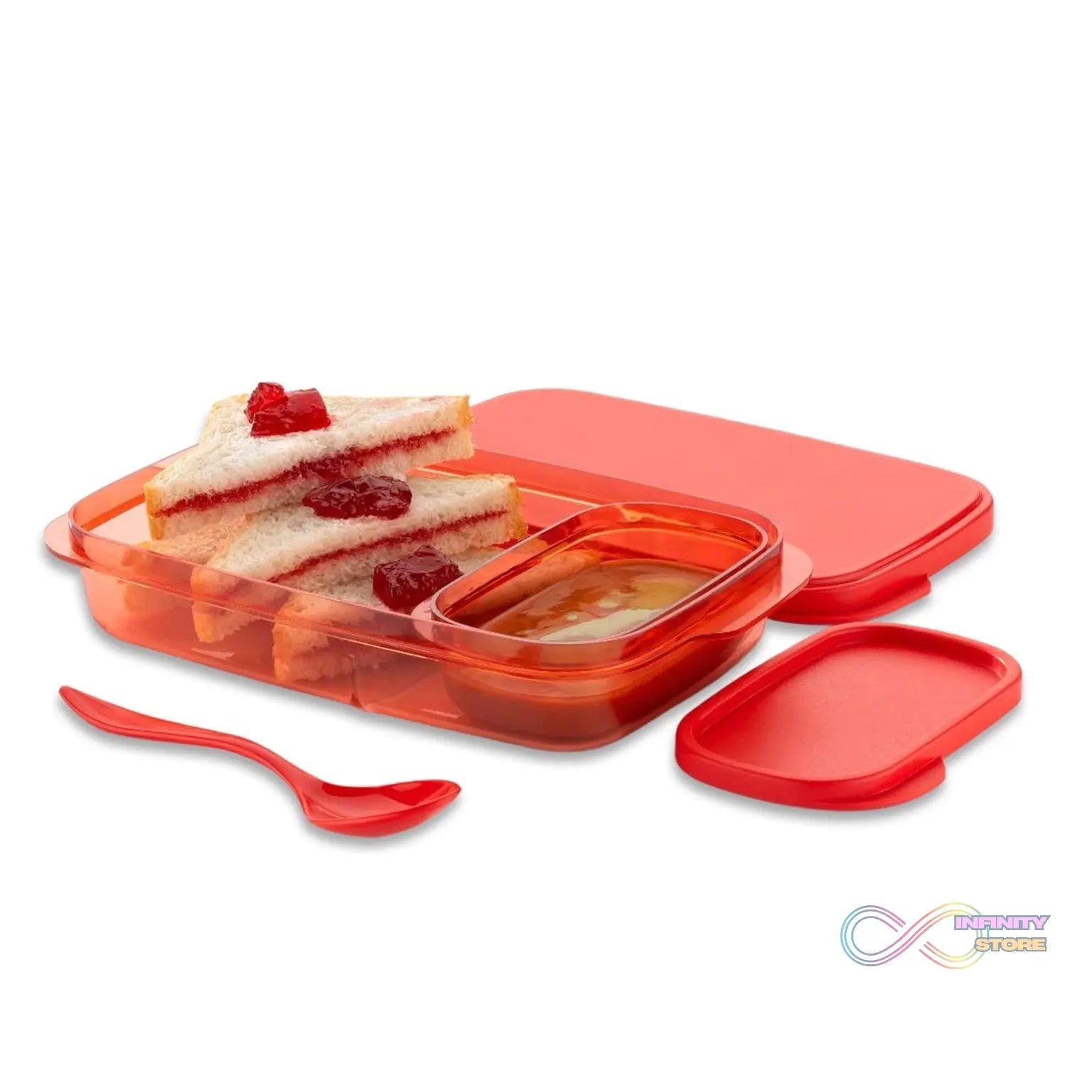 Lunch box with two separate containers