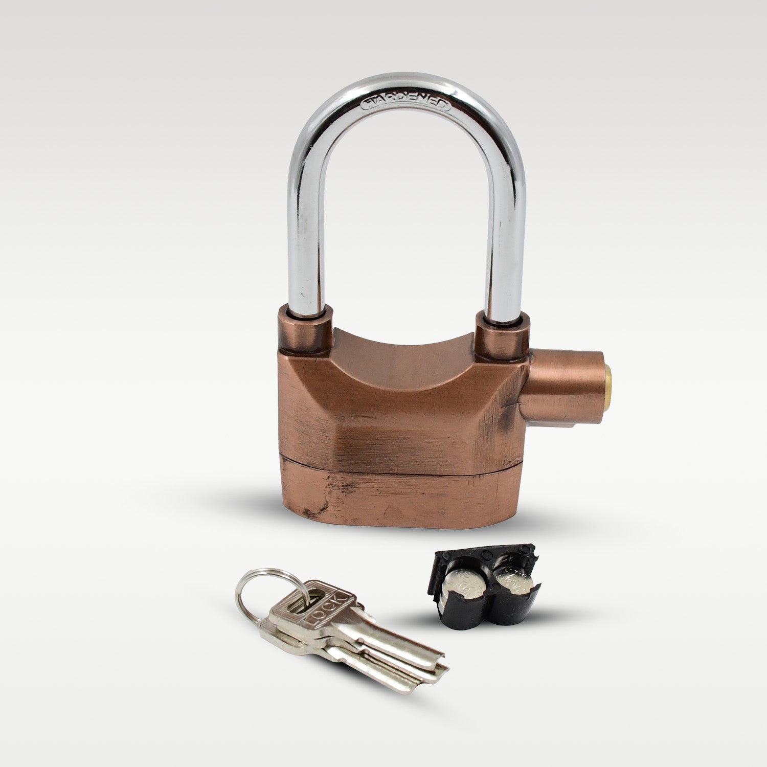 Security Alarm Metallic Lock System with 3 Keys (1 Set / Mix Color) - infinityexculsivestore.com