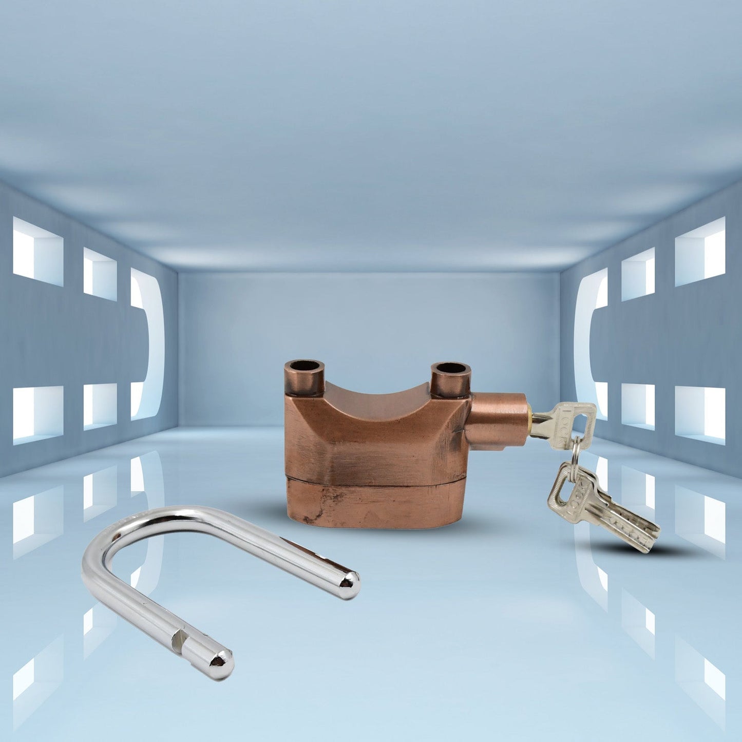 Security Alarm Metallic Lock System with 3 Keys (1 Set / Mix Color) - infinityexculsivestore.com