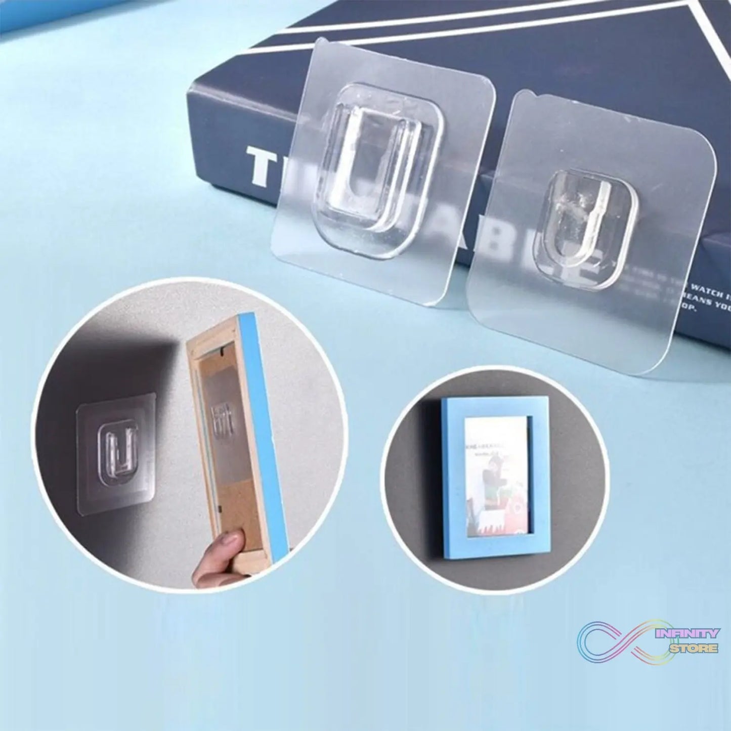 Detailed view of self-adhesive female magic sticker for easy application