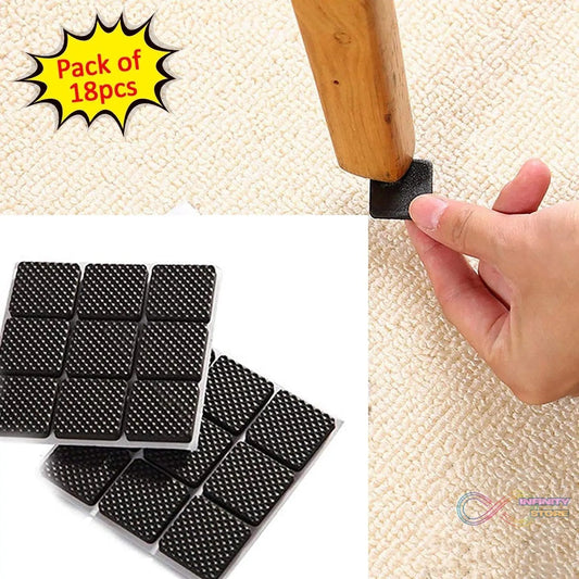Self Adhesive Furniture Pads - Square (18 Pcs Set) - infinityexculsivestore.com