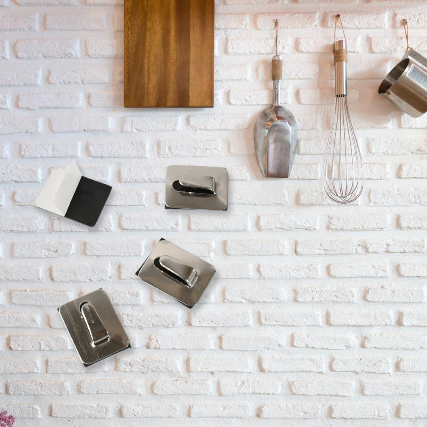Self - Adhesive Hooks, Heavy Duty Wall Hooks Hangers Stainless Steel Waterproof Sticky Hooks for Hanging Robe Coat Towel Kitchen Bathroom and. - infinityexculsivestore.com
