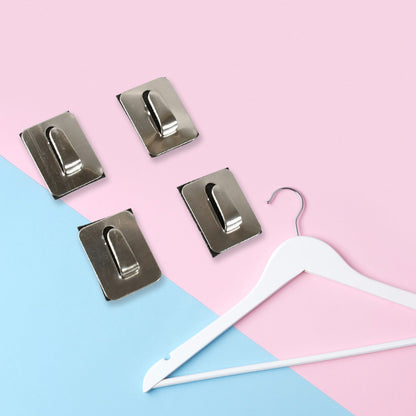 Self - Adhesive Hooks, Heavy Duty Wall Hooks Hangers Stainless Steel Waterproof Sticky Hooks for Hanging Robe Coat Towel Kitchen Bathroom and. - infinityexculsivestore.com
