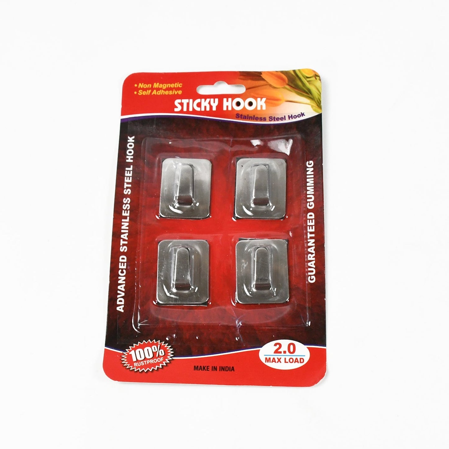 Self - Adhesive Hooks, Heavy Duty Wall Hooks Hangers Stainless Steel Waterproof Sticky Hooks for Hanging Robe Coat Towel Kitchen Bathroom and. - infinityexculsivestore.com