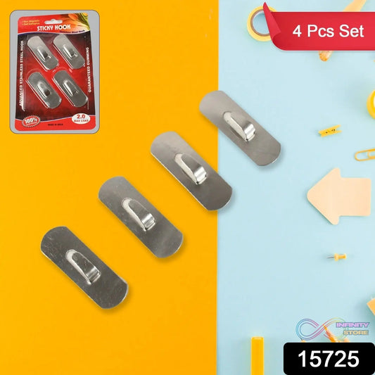 Self - Adhesive Hooks, Heavy Duty Wall Hooks Hangers Stainless Steel Waterproof Sticky Hooks for Hanging Robe Coat Towel Kitchen Bathroom and. - infinityexculsivestore.com
