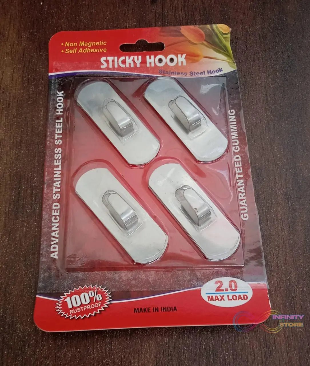 Self - Adhesive Hooks, Heavy Duty Wall Hooks Hangers Stainless Steel Waterproof Sticky Hooks for Hanging Robe Coat Towel Kitchen Bathroom and. - infinityexculsivestore.com