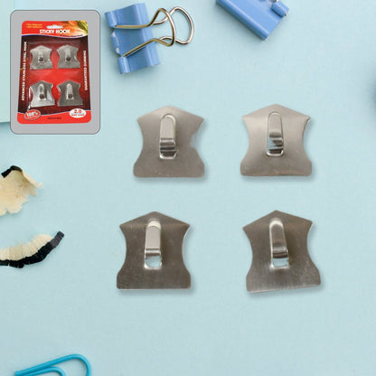 Self - Adhesive Hooks, Heavy Duty Wall Hooks Hangers Stainless Steel Waterproof Sticky Hooks for Hanging Robe Coat Towel Kitchen Bathroom and. - infinityexculsivestore.com