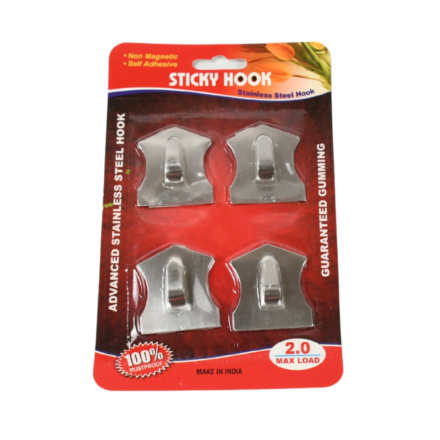 Self - Adhesive Hooks, Heavy Duty Wall Hooks Hangers Stainless Steel Waterproof Sticky Hooks for Hanging Robe Coat Towel Kitchen Bathroom and. - infinityexculsivestore.com