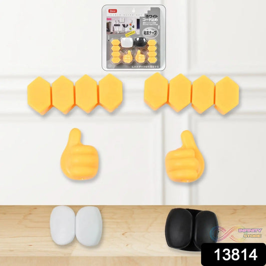 Self Adhesive Hooks for Cable Clips, Desktop Cable Organizer (6 Pcs Set / Mix Design) - infinityexculsivestore.com