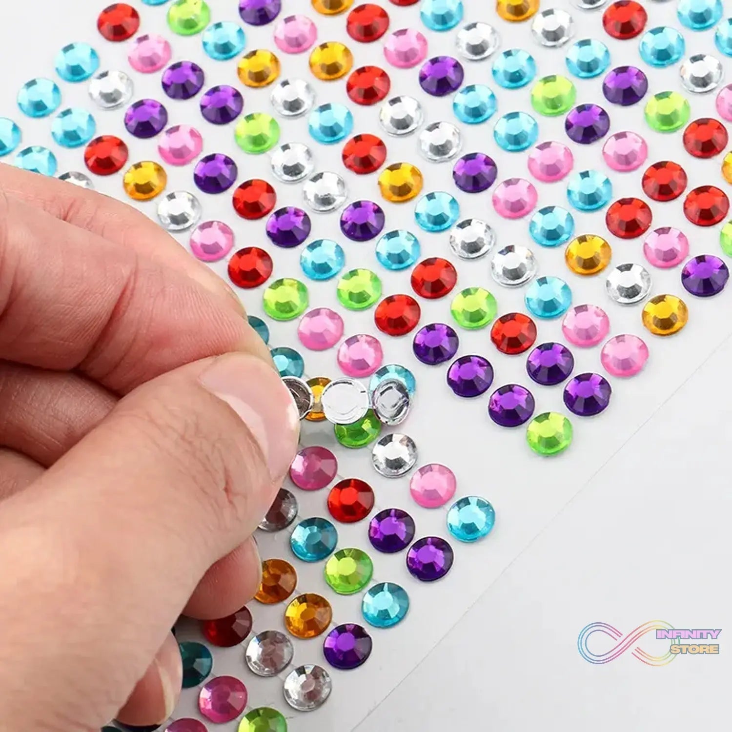 Self Adhesive Multi Size Shaped Shining Stones Crystals Stickers For Art & Craft, Mobile Phone Decoration, Jewelery Making, School Projects, Creative Work - infinityexculsivestore.com