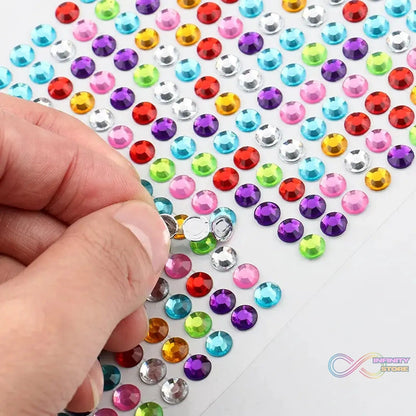 Self Adhesive Multi Size Shaped Shining Stones Crystals Stickers For Art & Craft, Mobile Phone Decoration, Jewelery Making, School Projects, Creative Work - infinityexculsivestore.com