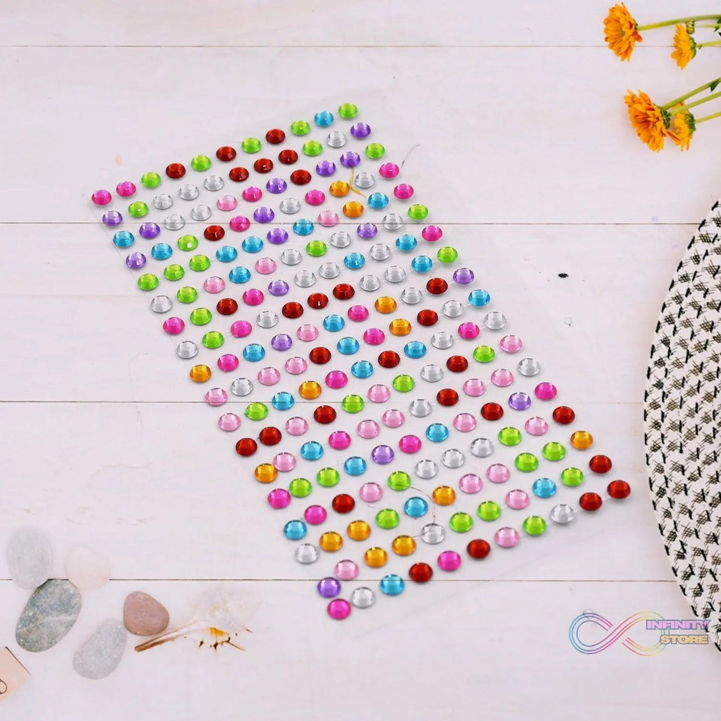 Self Adhesive Multi Size Shaped Shining Stones Crystals Stickers For Art & Craft, Mobile Phone Decoration, Jewelery Making, School Projects, Creative Work - infinityexculsivestore.com