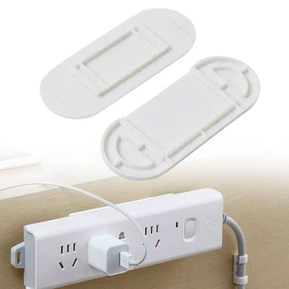 Self Adhesive No Hole Wall Mount, Reusable, Non Residue Plug Organizer For Home Office & Multiuse Device, Wall Socket Holder Power Strip Holder Wall Mount Wall Hanging - infinityexculsivestore.com