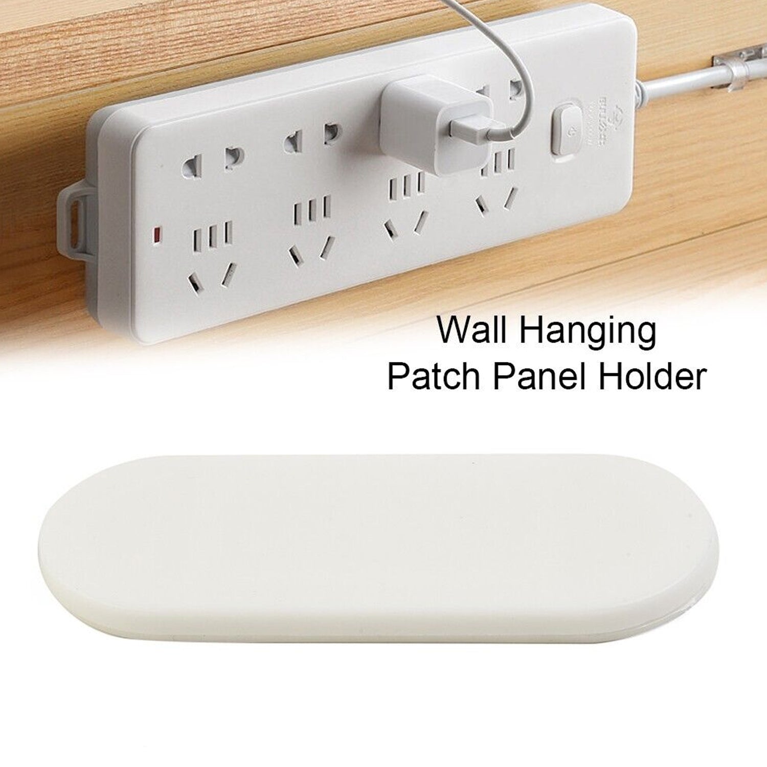 Self Adhesive No Hole Wall Mount, Reusable, Non Residue Plug Organizer For Home Office & Multiuse Device, Wall Socket Holder Power Strip Holder Wall Mount Wall Hanging - infinityexculsivestore.com
