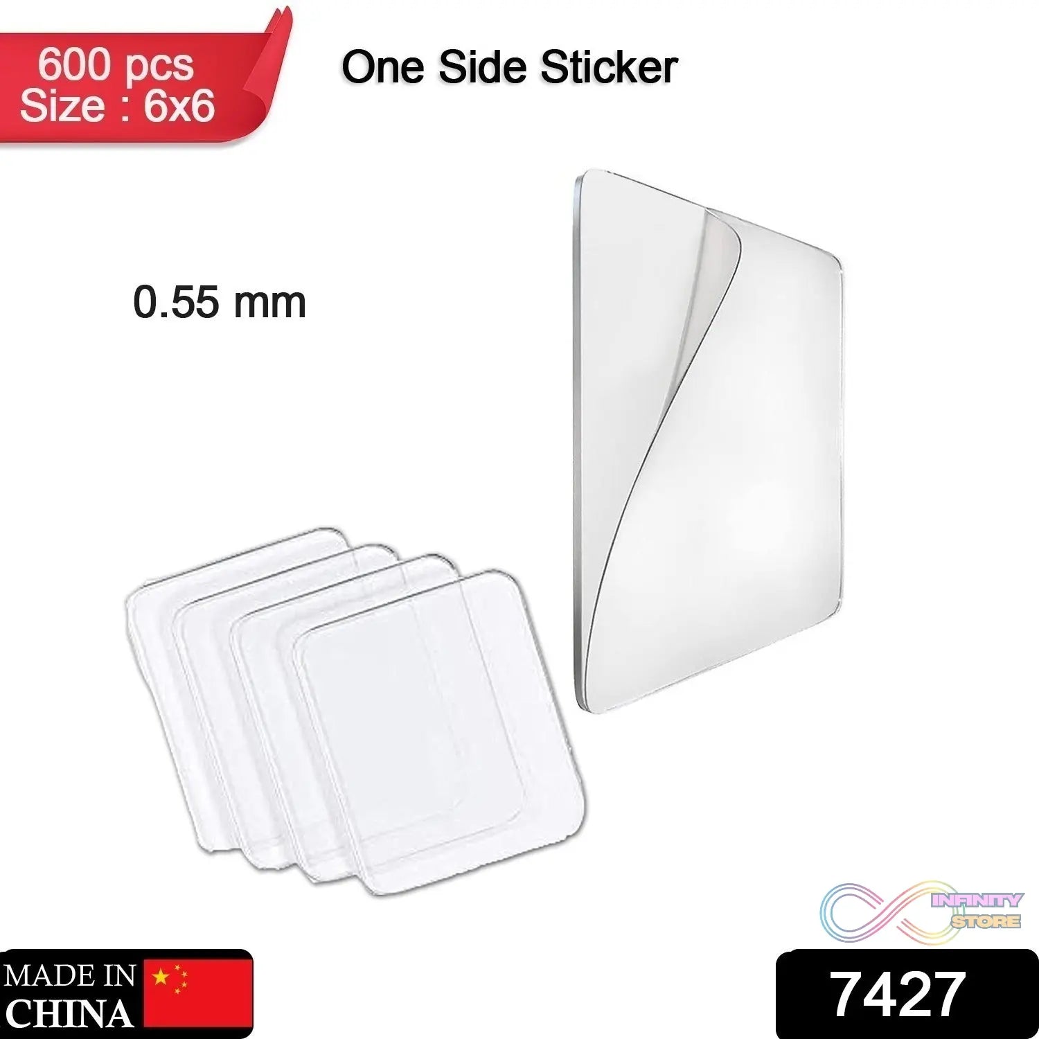 Self Adhesive Tape One Sided Heavy Duty Tap for Wall, Kitchen, Office, Wall, Car | Stickers for Home (0.55mm\600pc) - infinityexculsivestore.com