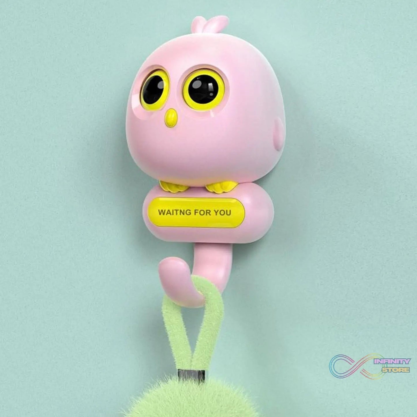 Self Adhesive Wall Hooks Eye Catching Cute Bird Hook, Automatic Open Close Eyes Creative wall Hook (1 Pc) - infinityexculsivestore.com